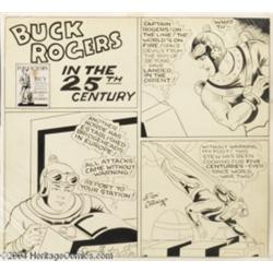 Dick Calkins - Buck Rogers Bond Promotion Comic Strip Original Art (1940s).