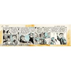 Milton Caniff - Terry and the Pirates Daily Comic Strip Original Art, dated 1-28-38 (The Chicago Tri