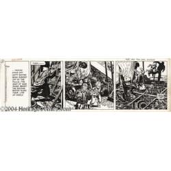 Milton Caniff - Steve Canyon Daily Original Comic Strip Art, dated 5-25-48 (Sun and Times, 1948).