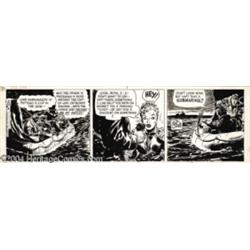 Milton Caniff - Steve Canyon Daily Comic Strip Original Art, dated 3-28-58 (Field Enterprises, 1958)