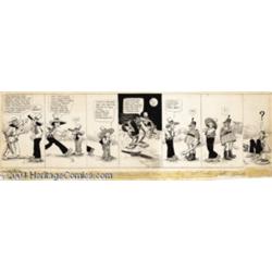 Bud Fisher - Mutt and Jeff Daily Comic Strip Original Art, undated (King Features Syndicate).