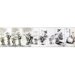 Bud Fisher - Mutt and Jeff Daily Comic Strip Original Art, undated (circa 1910).