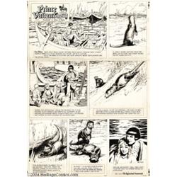Hal Foster - Prince Valiant Sunday Comic Strip Original Art, dated 7-8-62 (King Features Syndicate, 