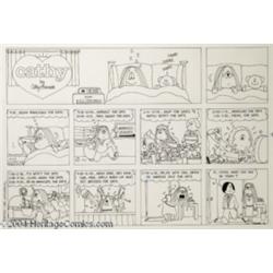 Cathy Guisewite - Cathy Sunday Comic Strip Original Art, dated 1-30-83 (Universal Press Syndicate, 1