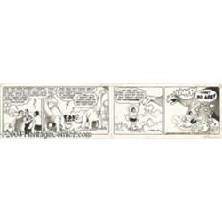 Vincent T. Hamlin - Alley Oop Daily Comic Strip Original Art, dated 2-7-38 (NEA Service, 1938).