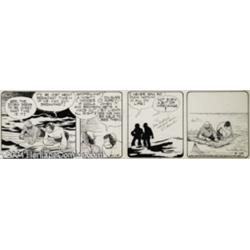 Vincent T. Hamlin - Alley Oop Daily Comic Strip Original Art, dated 8-18-45 (N.E.A. Service, 1945).