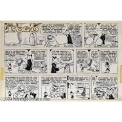 Walt Kelly - Pogo Sunday Comic Strip Original Art, dated 11-17-63 (Hall Syndicate, 1963).