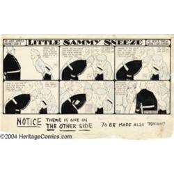 Winsor McCay - Little Sammy Sneeze Sunday Comic Strip Original Art, dated 12-25-05 (New York Tribune