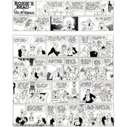 George McManus - Bringing Up Father/Rosie's Beau Sunday Comic Strip Original Art, dated 12-12-43 (Ki