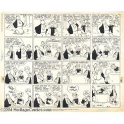 Elzie Segar - Popeye Sunday Comic Strip Original Art, dated 8-14-38 (King Features Syndicate, 1938).