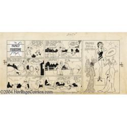 Chic Young - Family Foursome Sunday Comic Strip Original Art, dated 8-19-34 (King Features Syndicate