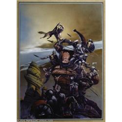 Chris Achilleos - "Kane's Last Stand" Painting Original Art (1978).