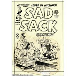 George Baker - Sad Sack #6 Cover Original Art (Harvey, 1950).