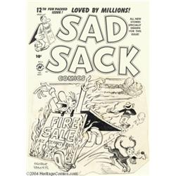 George Baker - Sad Sack #12 Cover Original Art (Harvey, 1951).