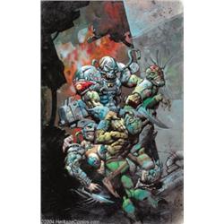 Kevin Eastman and Simon Bisley - Melting Pot Splash Page Original Art (Kitchen Sink, 1993).