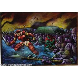 Kevin Eastman and Simon Bisley - Melting Pot, Splash Pages 52 and 53 Original Art (Kitchen Sink, 199