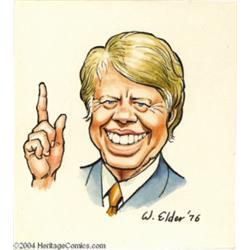 Will Elder - Jimmy Carter Portrait Original Art (1976).