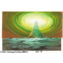 Heavy Metal 2000 Background Painting Original Art.