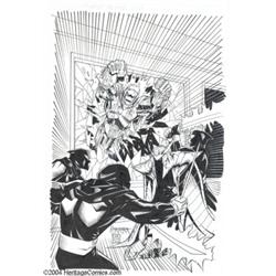 Ben Herrera and Mike Christian - Ultraverse Premiere #9 Cover Original Art (Malibu, 1995).