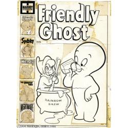 Bill Hudson (Attributed) - Friendly Ghost #1 Unused Cover Original Art (Harvey, 1956).