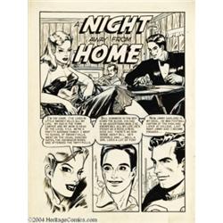 Graham Ingels - Modern Love #2 Complete 8-page Story "A Night Away from Home" Original Art (EC, 1949