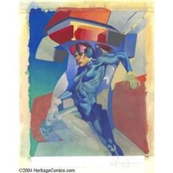 Devlin James (attributed) - SF Woman Illustration Original Art (undated).