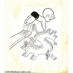 Warren Kremer - Richie Rich Millions #3 Cover Original Art (Harvey, 1962).