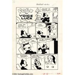 Otto Messmer - Felix the Cat #22 Complete 10-page Story "Voice Luck" Original Art (Toby, 1951).