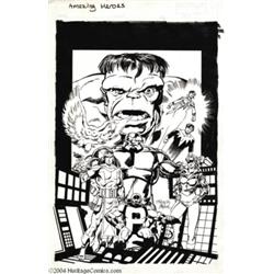 Mike Mignola and John Byrne - Amazing Heroes #76 Cover Original Art (Fantagraphics, 1985).