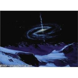 Ron Miller - "Jetting Galaxy" Painting Original Art (Workman Publishing, 1987).