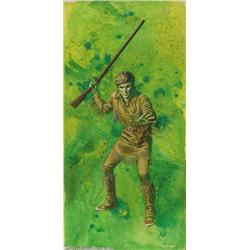 Gray Morrow - "Legends of the West" Davy Crockett Illustration (Imperial Toys, circa 1975).