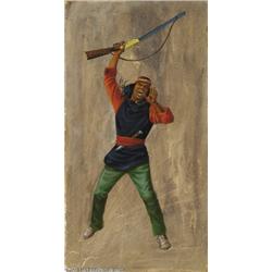 Gray Morrow - "Legends of the West" Geronimo Illustration (Imperial Toys, circa 1975).