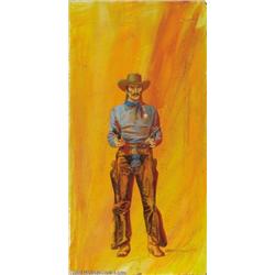 Gray Morrow - "Legends of the West" Wyatt Earp Illustration (Imperial Toys, circa 1975).