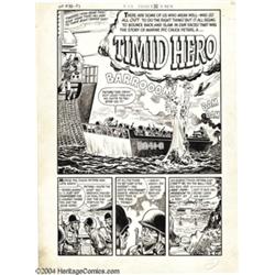 Howard Nostrand - Warfront #32 Complete 5-page Story "Timid Hero" Original Art (Harvey, 1958).