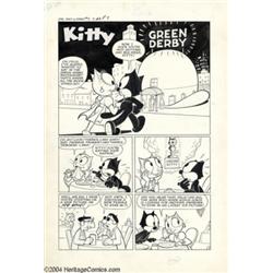 Joe Oriolo - Felix's Nephews Inky and Dinky #3 Complete 5-page "Kitty" Story Original Art (Harvey, 1