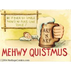 John Severin - Christmas Card Original Art (1949).