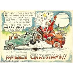John Severin - Christmas Card Original Art Sketch (undated).