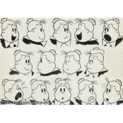 John Stanley and Irving Tripp - Tubby Model Sheet (circa 1950s).