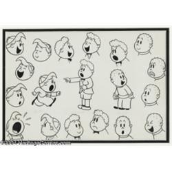 John Stanley and Irving Tripp - Little Lulu's Friends Model Sheet (circa 1950s).