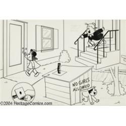 John Stanley and Irving Tripp - Little Lulu Locations Model Sheet (circa 1950s).