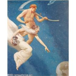 James Allen St. John - Mystic Magazine November, 1953 Cover Original Art (1953).