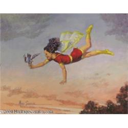 Mark Swayze - Mary Marvel Specialty Painting Original Art (1996-97).