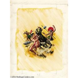 George Wilson (attributed) - Tarzan #205 Cover Original Art (Gold Key, 1971).