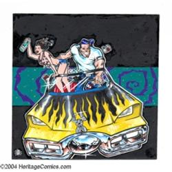 Rick Remender - "Start Your Engines" Illustration Original Art (Side One Dummy, 1999).