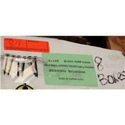 8 Boxes #8x1-5/8" Self Drill Wing  Screws, Titanguard - Total Screws = 80,000