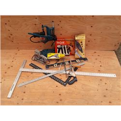 bernz Cutter,B&D electric drill, Dremel, Block Plane, Sander, level, squres,