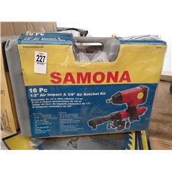 227-SAMONA 16PC 1/2" AIR IMPACT AND 3/8" AIR RACHET KIT