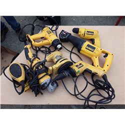 240-LOT OF ASSORTED DEWALT ELECTRIC TOOLS
