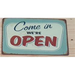 Metal Sign Open