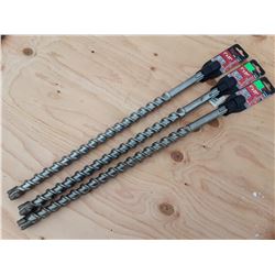 437A- 3 milwaukee concrete drill bit 1"X21"